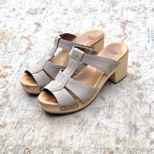Ugg EUC Tan Sandals Clogs Sz 7